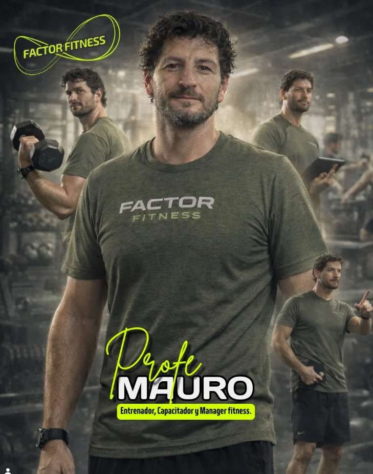 Profe Mauro entrenando en Factor Fitness